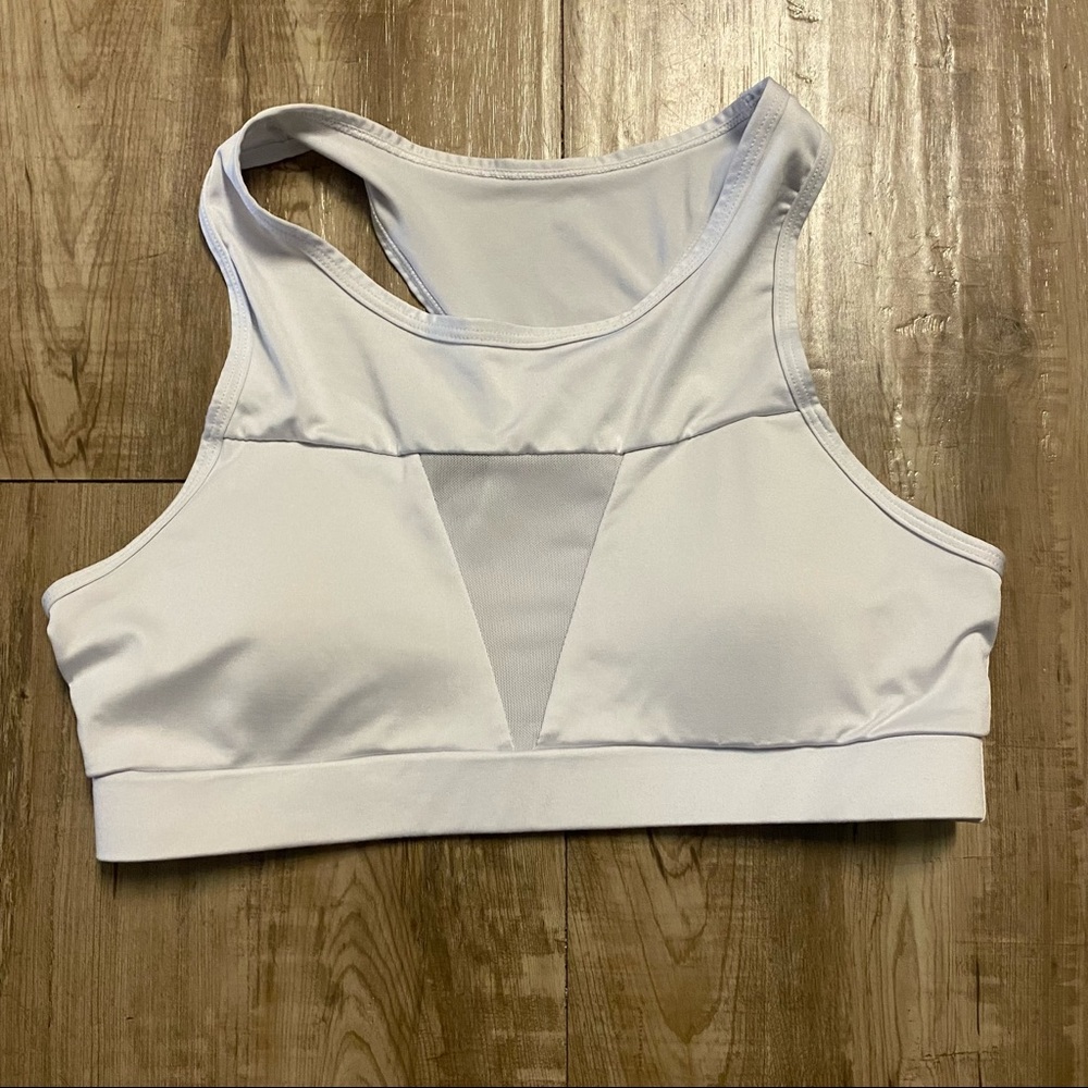 White V Mesh Sports Bra